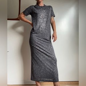 Iro Jeans T-Shirt dress with galaxy burnout print